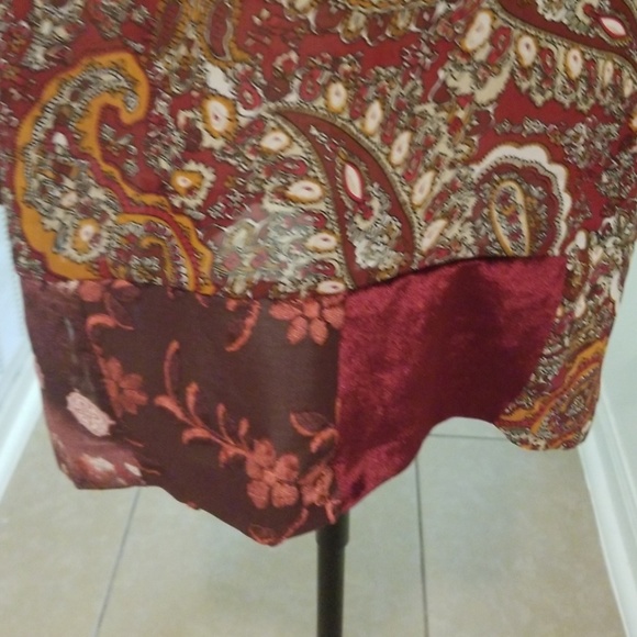 BOSTON Proper Tunic Top Burgundy 8/10 - Picture 3 of 6